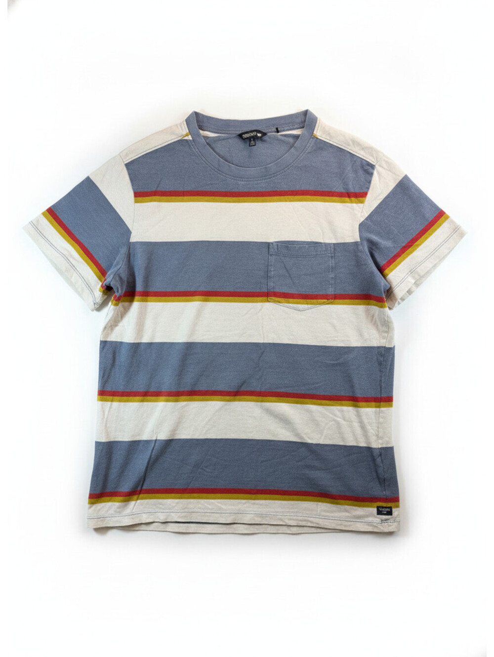 Toad&Co Mens L Striped Pocket Tee Short Sleeve T Shirt Multicolor